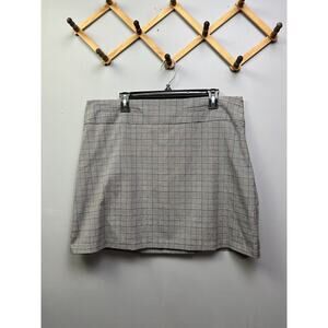 Candies Skirt Womens XL Plaid Pencil short Mini Gray/Red Lined Y2K Clueless